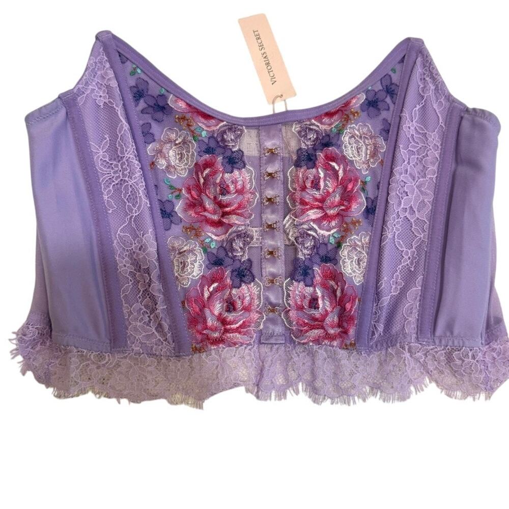 Victoria’s Secret Medium Dream Angels embroidered corset top BC 3187